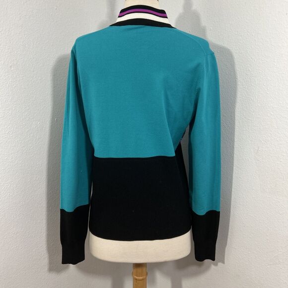 Per Se Sweater Womens Large Colorblock Pullover Preppy Y2K 90s - Picture 3 of 8